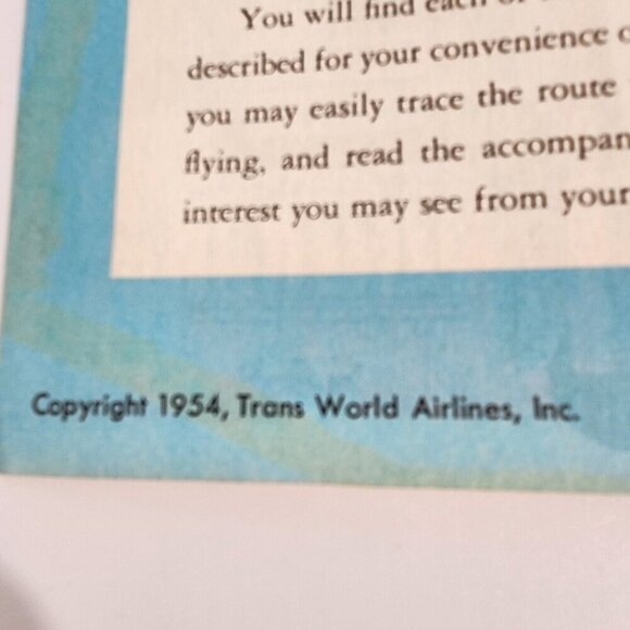 TWA International Air Routes 1954 20 Pages Booklet with Great Air Route Maps - Picture 11 of 12